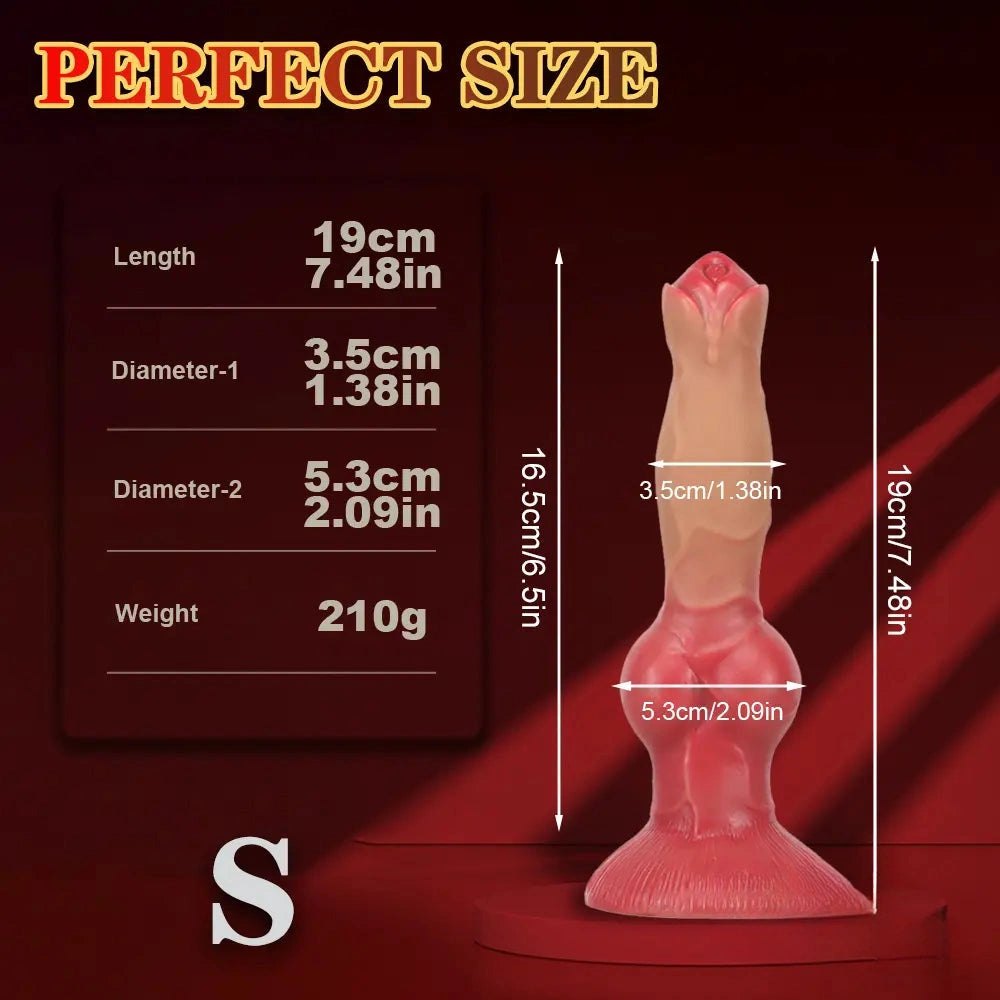 Large Dog Knotted Dildo - Silicone Animal Knot Dildo