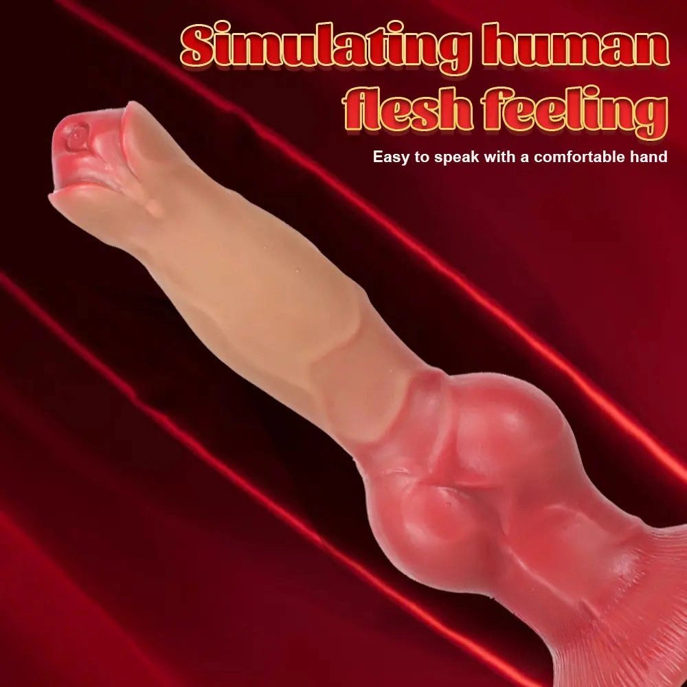 Large Dog Knotted Dildo - Silicone Animal Knot Dildo