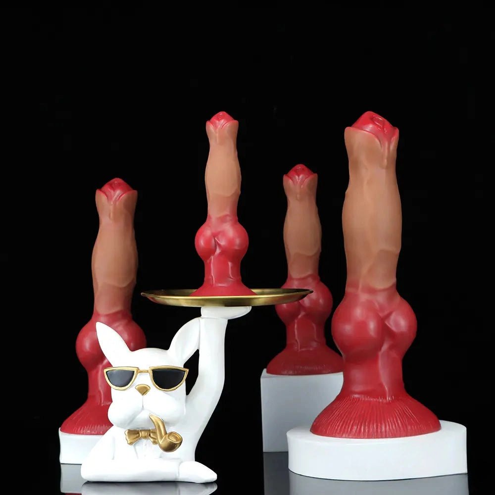 Large Dog Knotted Dildo - Silicone Animal Knot Dildo