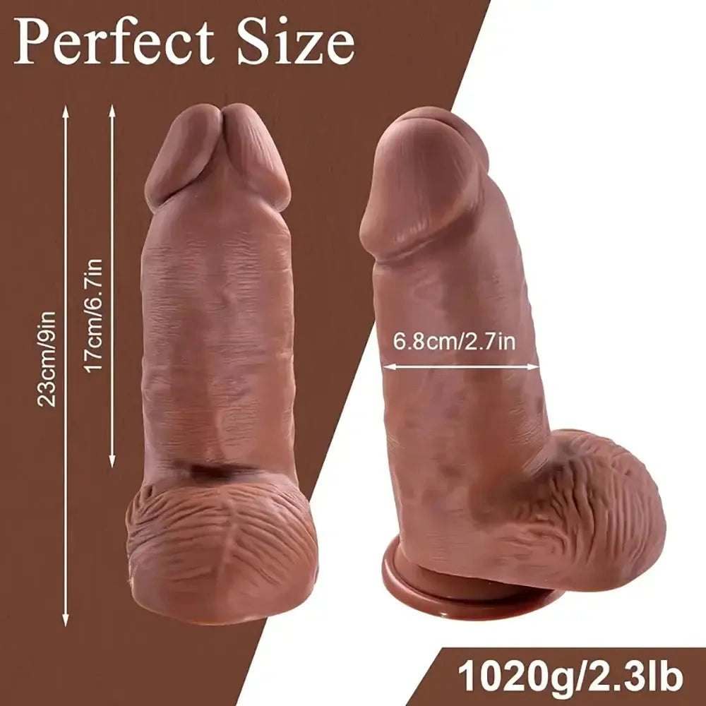Large Flesh Silicone Dildo - Suction Cup Realistic Dildo