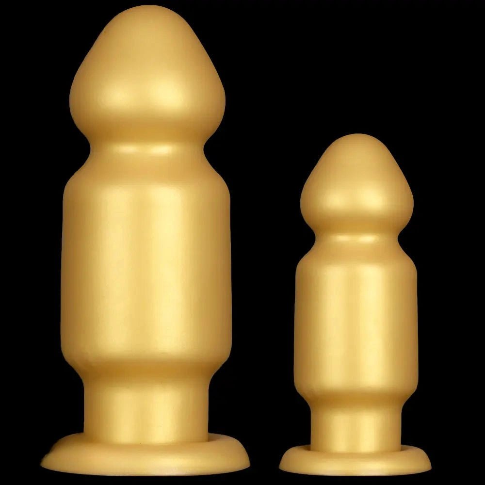 Large Gold Silicone Anal Plug - Silicone Butt Plug