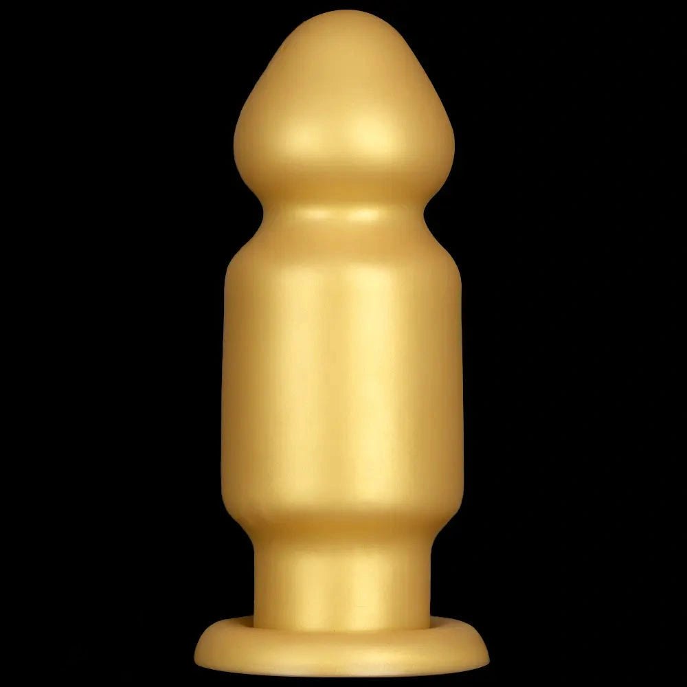 Large Gold Silicone Anal Plug - Silicone Butt Plug