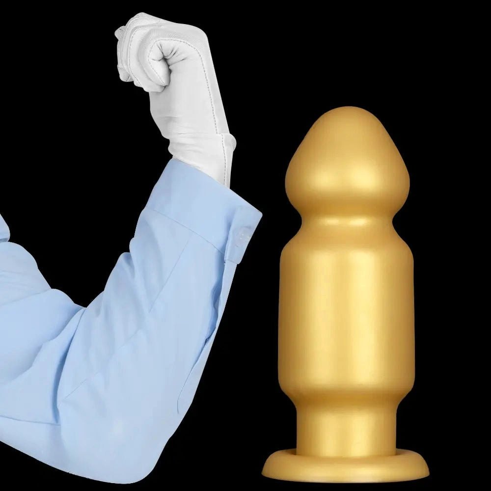 Large Gold Silicone Anal Plug - Silicone Butt Plug