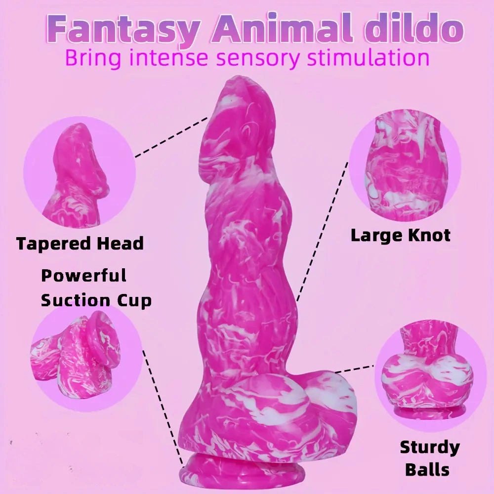 Large Knot Animal Fantasy Dildo - Animal Knot Dildo