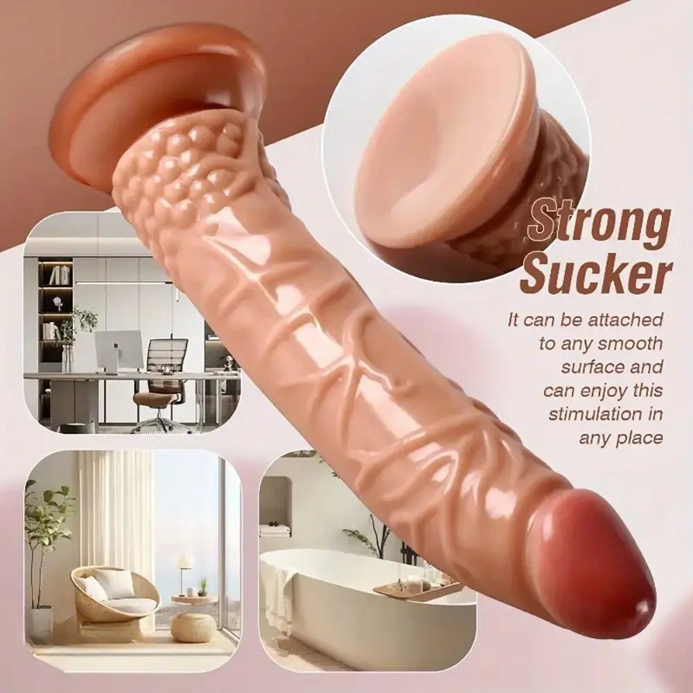 Large Realistic PVC Dildo 8.46in - PVC Suction Cup Dildo
