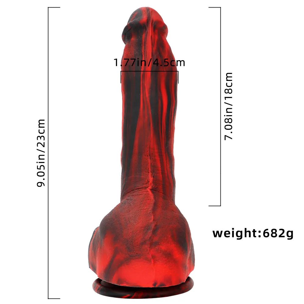 Large Silicone Dildo, 3 Colors - Suction Cup Dildo With Base