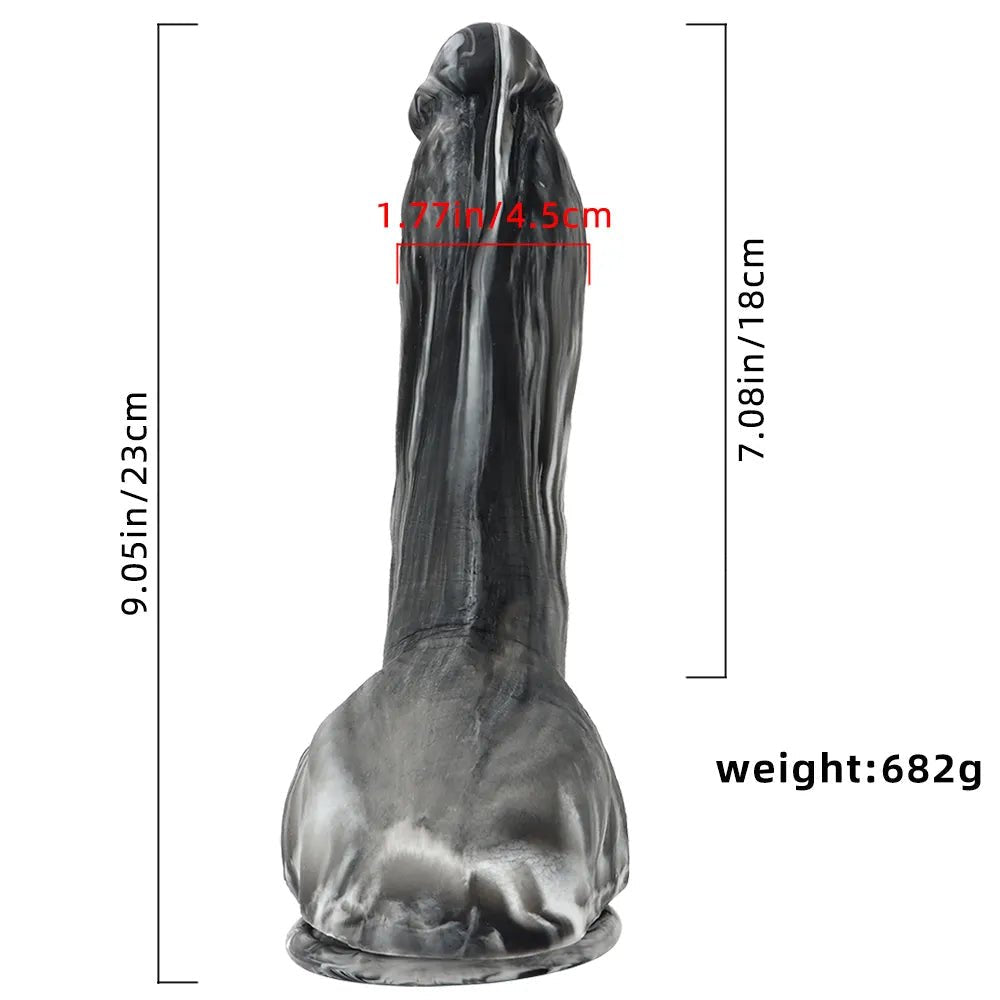 Large Silicone Dildo, 3 Colors - Suction Cup Dildo With Base