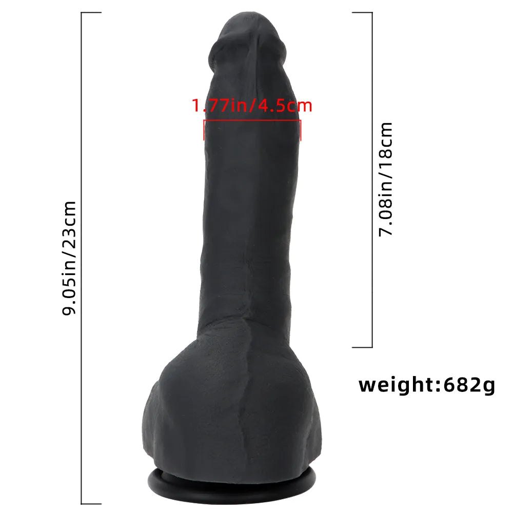 Large Silicone Dildo, 3 Colors - Suction Cup Dildo With Base