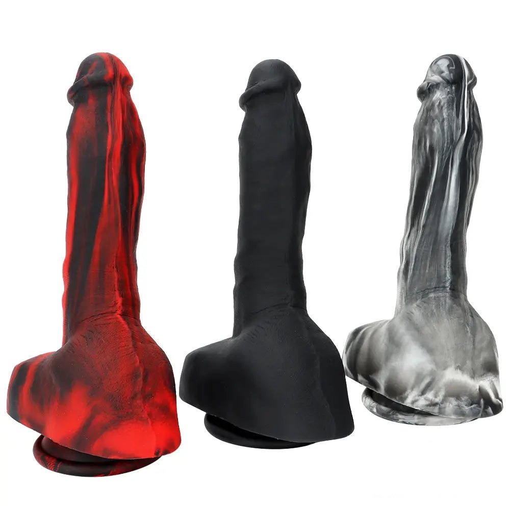 Large Silicone Dildo, 3 Colors - Suction Cup Dildo With Base