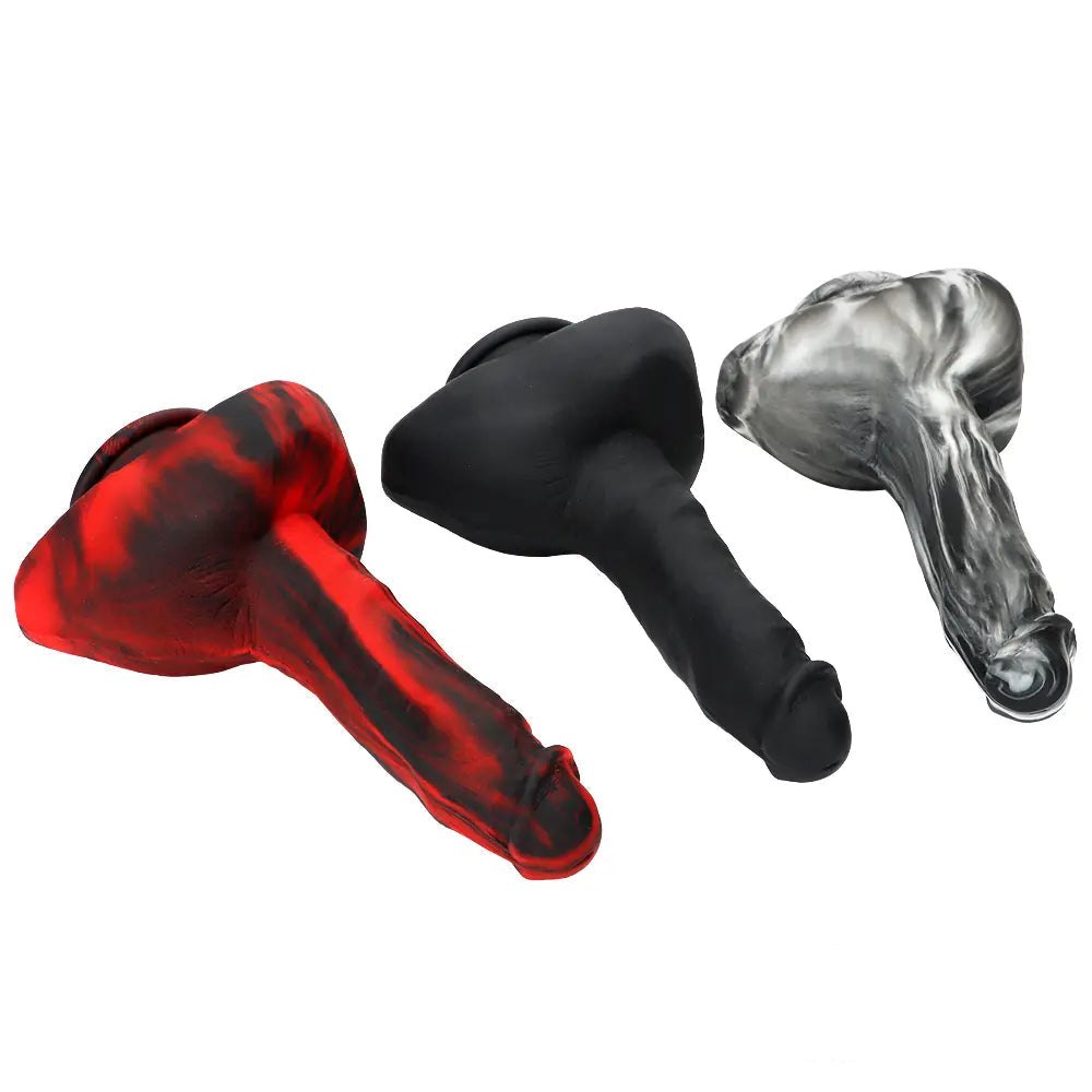 Large Silicone Dildo, 3 Colors - Suction Cup Dildo With Base