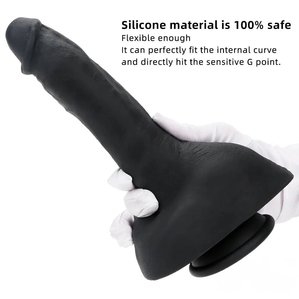 Large Silicone Dildo, 3 Colors - Suction Cup Dildo With Base