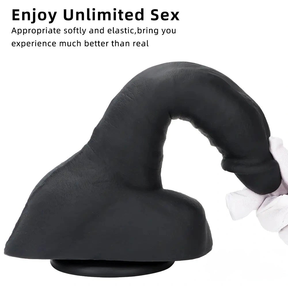 Large Silicone Dildo, 3 Colors - Suction Cup Dildo With Base