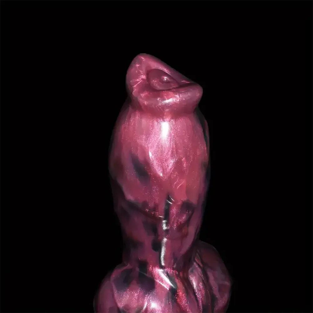 Large Thick Knotted Dildo 8.6in - Thick Silicone Dog Knot Dildo