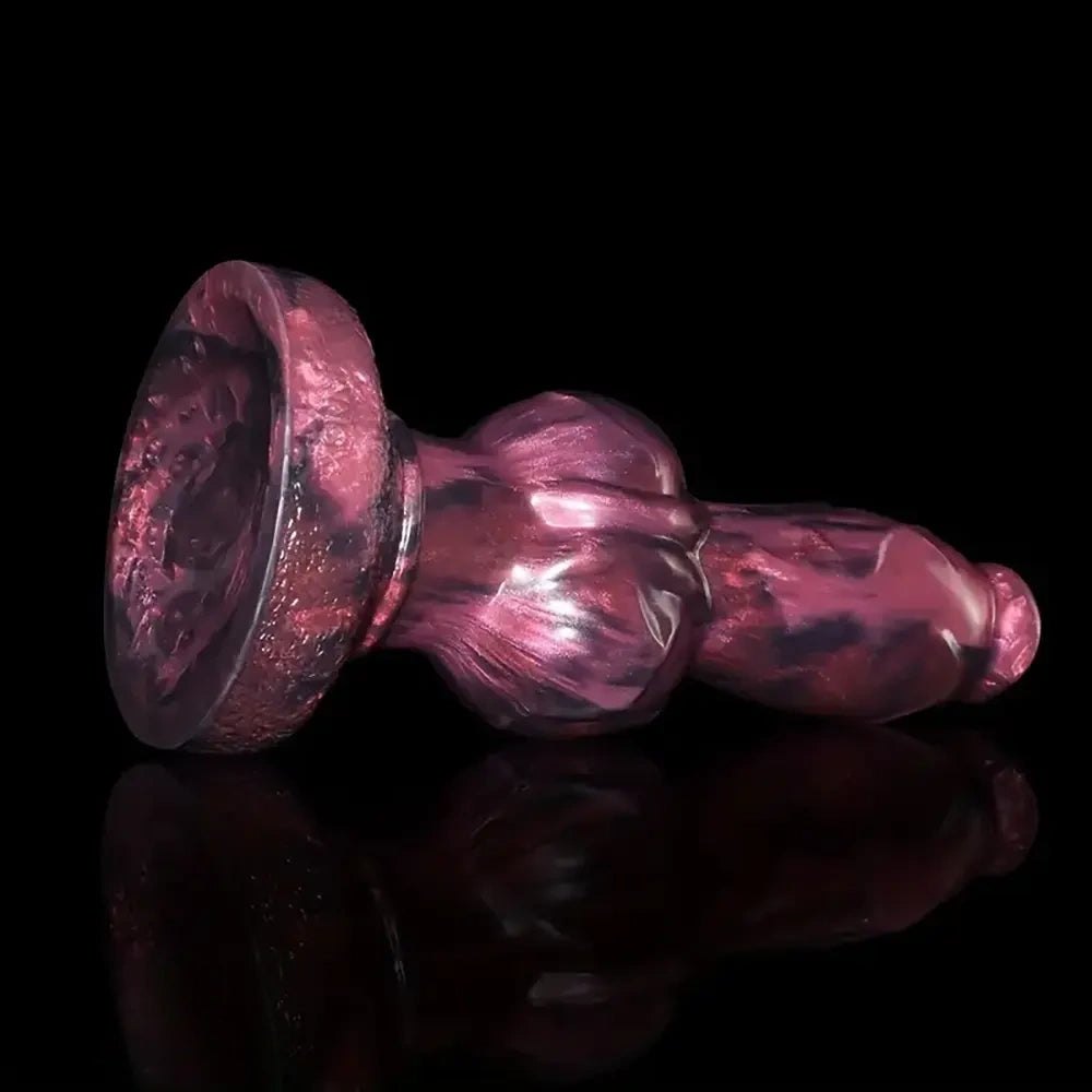 Large Thick Knotted Dildo 8.6in - Thick Silicone Dog Knot Dildo