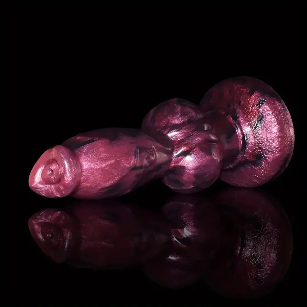 Large Thick Knotted Dildo 8.6in - Thick Silicone Dog Knot Dildo