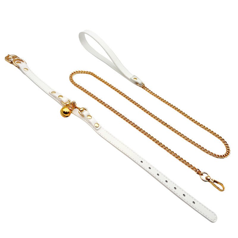 Leather Collar With Leash - Sexy Lingerie Accessory