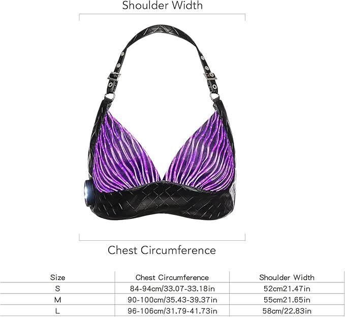LED Light-Up Glowing Bra Set - Lingerie Set for Women
