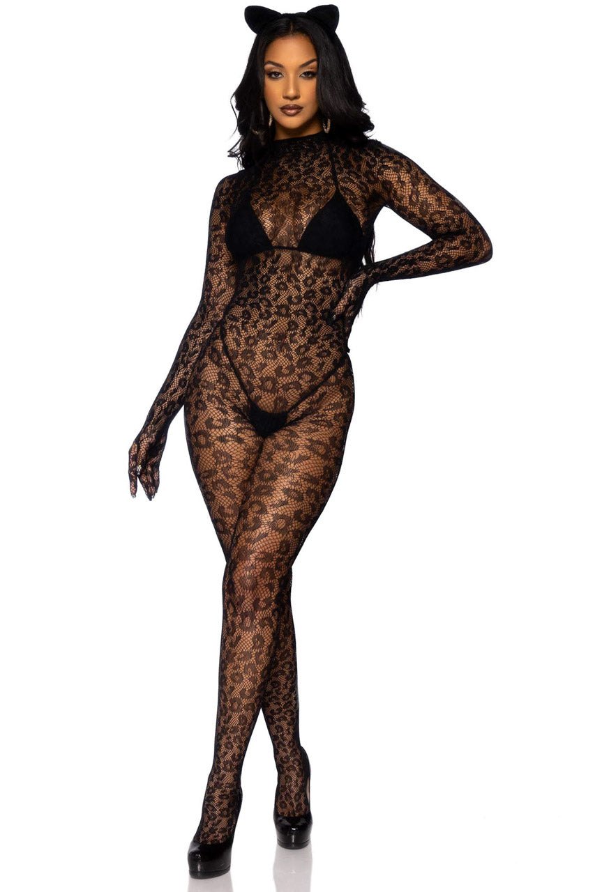 Leopard Print Lace Bodystocking - Sexy Bodystocking Lingerie
