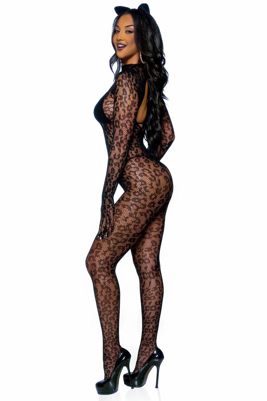 Leopard Print Lace Bodystocking - Sexy Bodystocking Lingerie