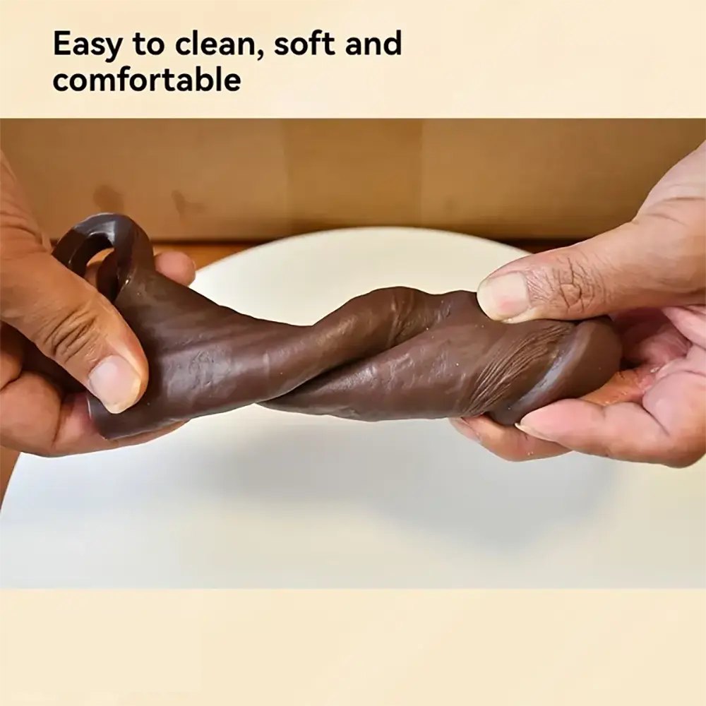 Lifelike Penis Extension Sleeve - Hollow Girth Enhancer