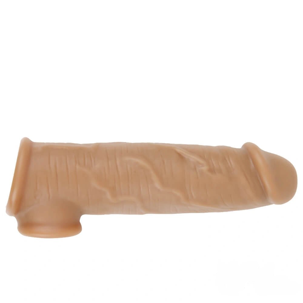 Lifelike Penis Extension Sleeve - Realistic Cock Ring Sleeve