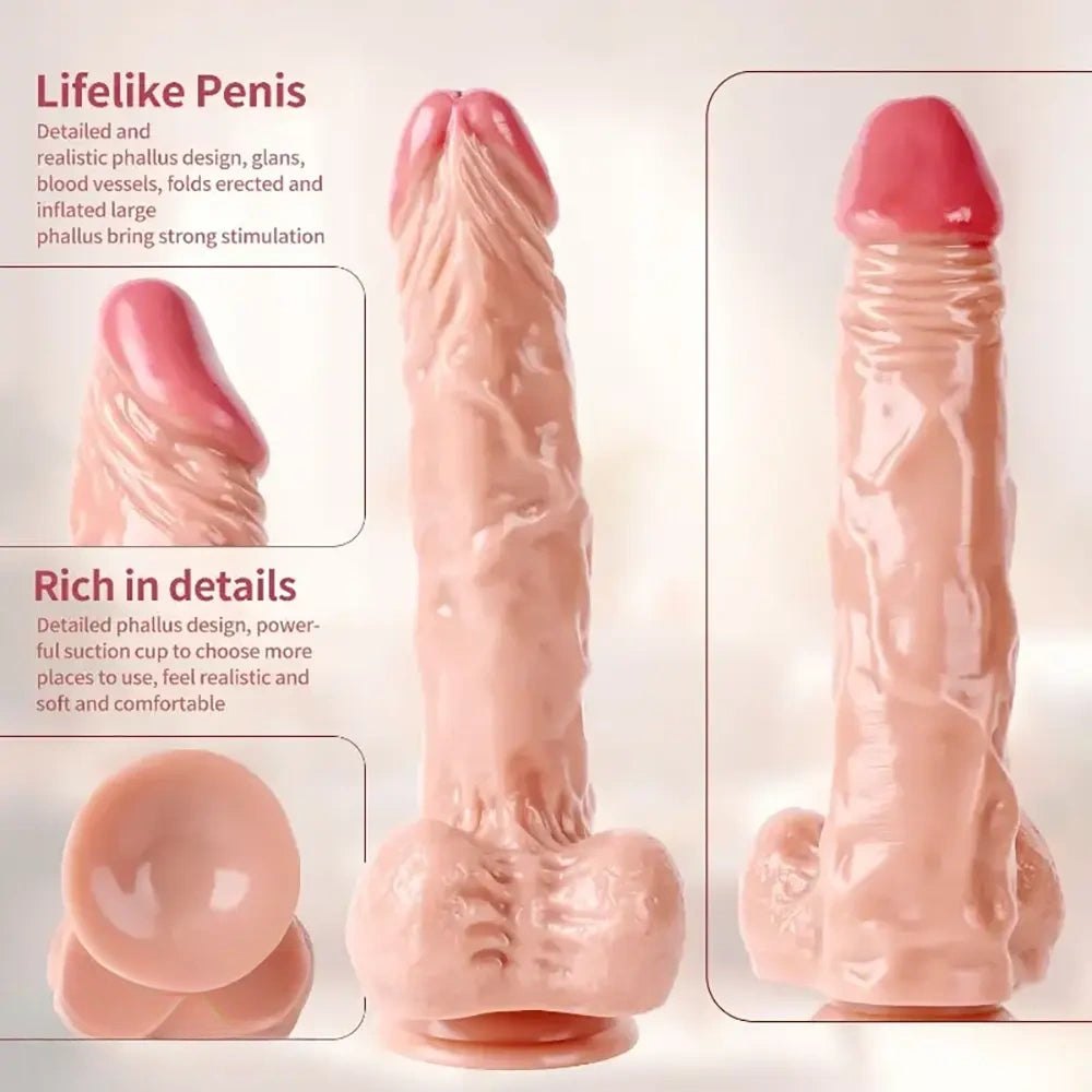 Lifelike Realistic Dildo 9.45 in - Big Realistic Dildo