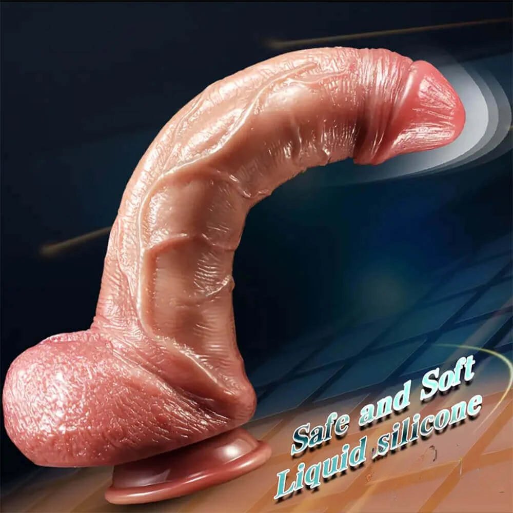 Lifelike Silicone Suction Cup Dildo - Suction Dildo 10 Inch