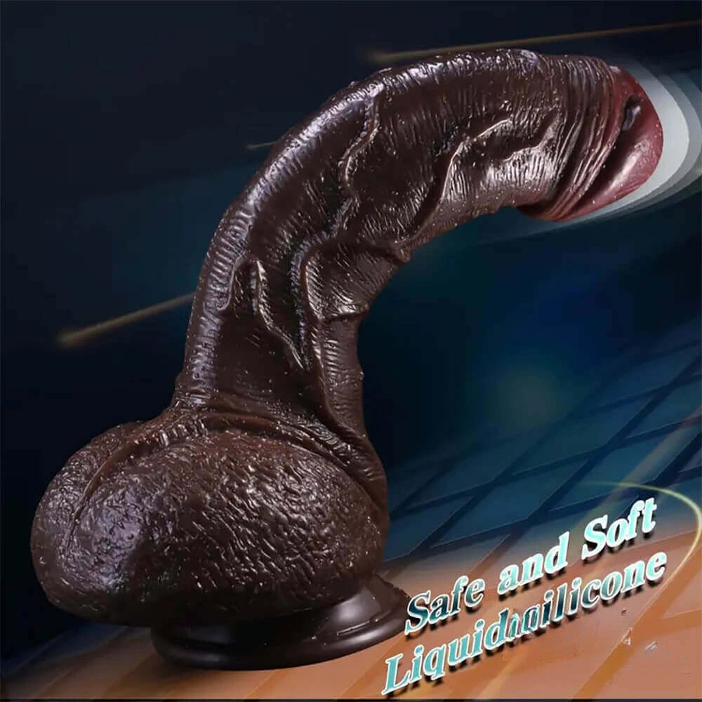 Lifelike Silicone Suction Cup Dildo - Suction Dildo 10 Inch