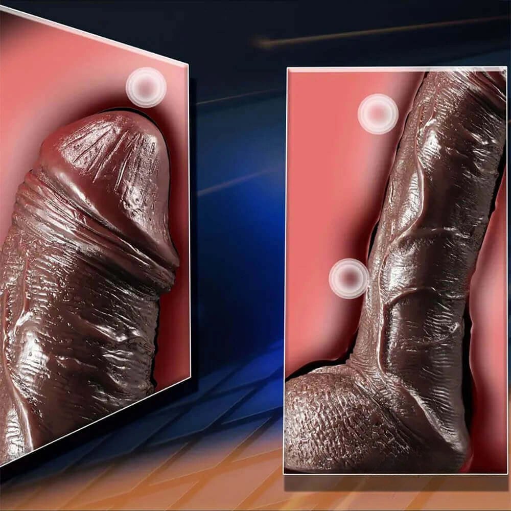 Lifelike Silicone Suction Cup Dildo - Suction Dildo 10 Inch