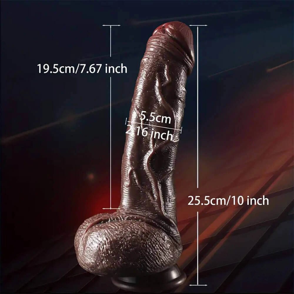 Lifelike Silicone Suction Cup Dildo - Suction Dildo 10 Inch