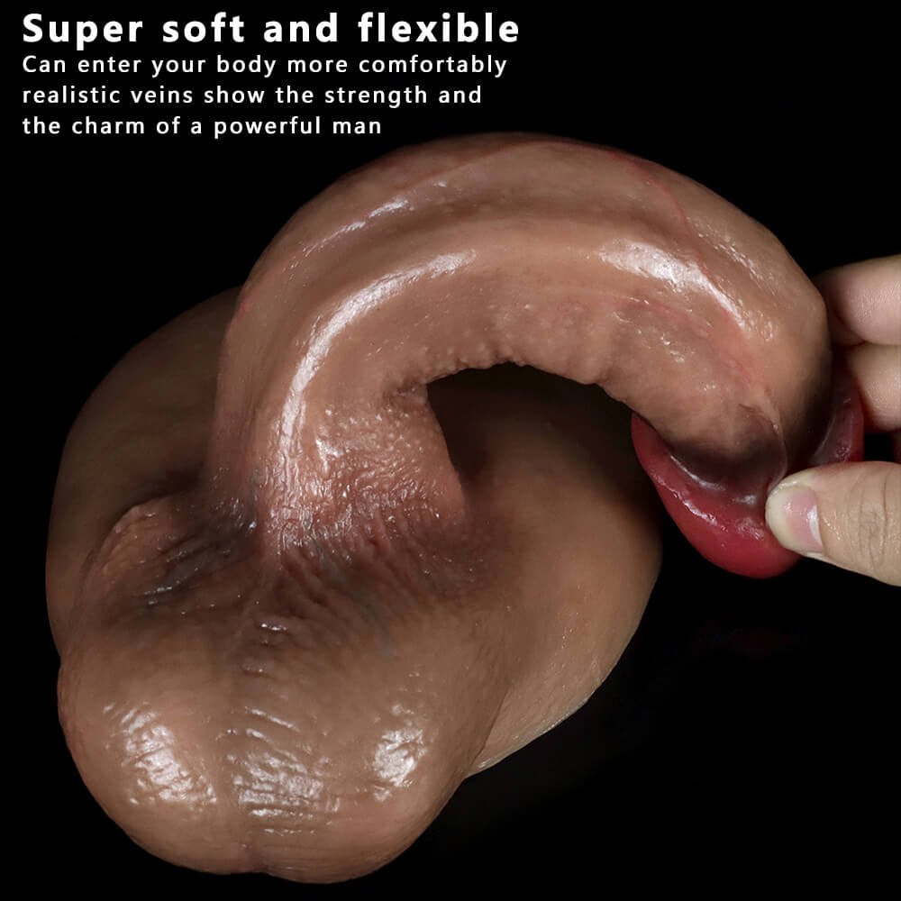 Lifelike Silicone Suction Cup Dildo - Flesh Suction Dildo