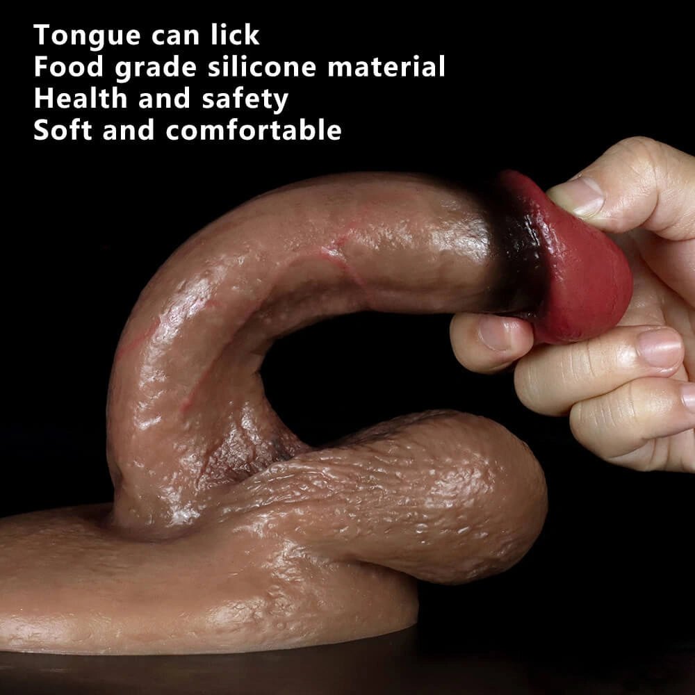 Lifelike Silicone Suction Cup Dildo - Flesh Suction Dildo