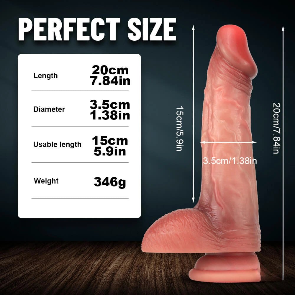 Lifelike Silicone Suction Dildo - Suction Cup Dildo