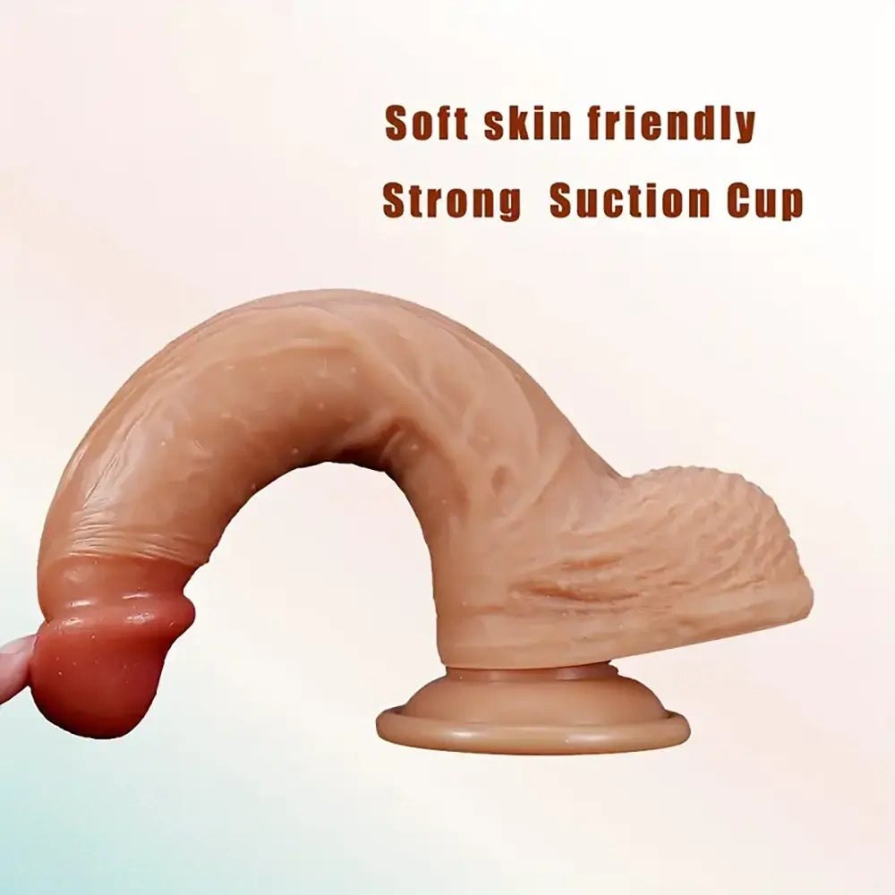 Lifelike Suction Cup Dildo 8.46in - Suction Cup G-Spot Dildo