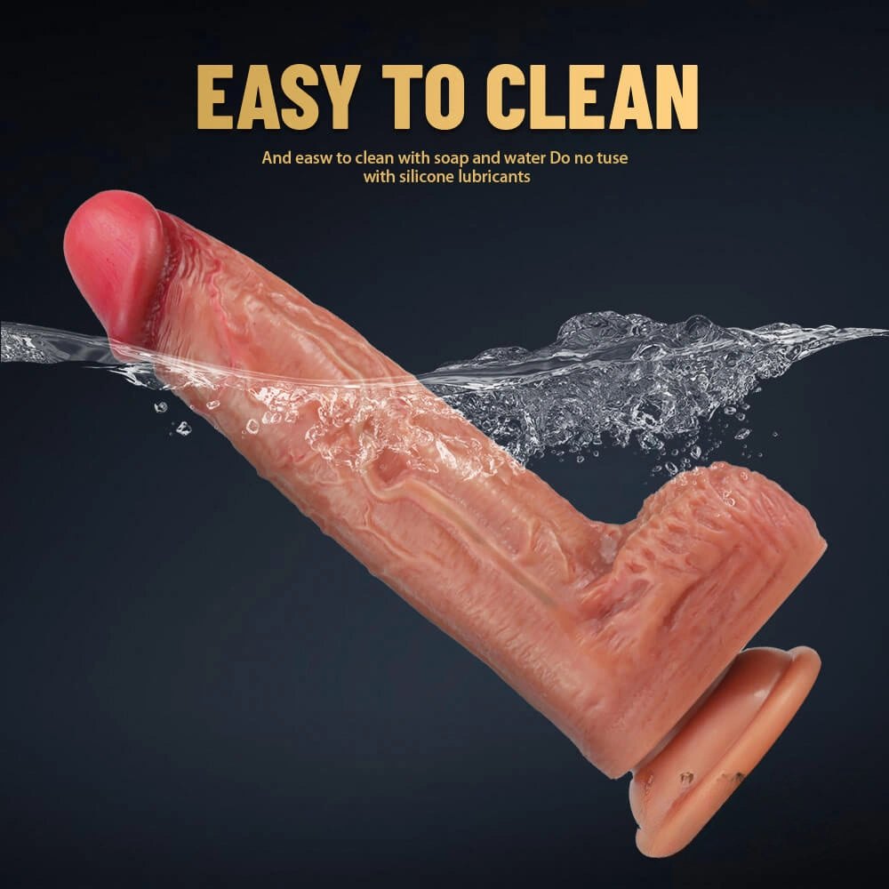 Lifelike Suction Cup Dildo 9 in - Big Realistic Dildo