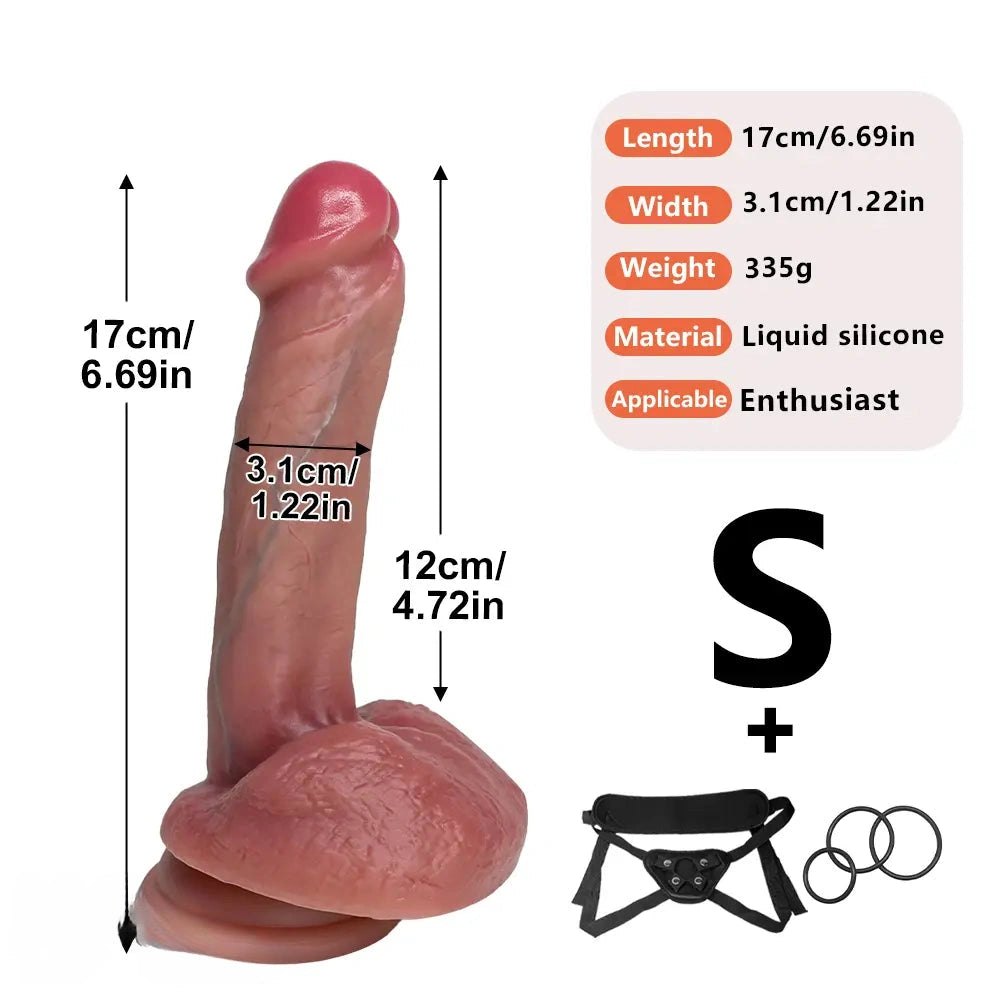 Lifelike Touch Suction Dildo - Silicone Suction Cup Dildo