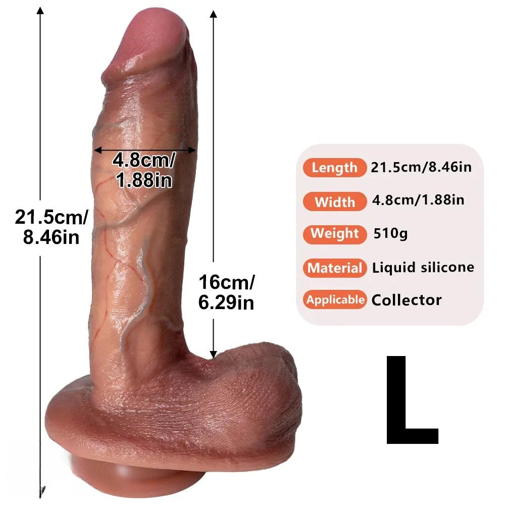 Lifelike Touch Suction Dildo - Silicone Suction Cup Dildo