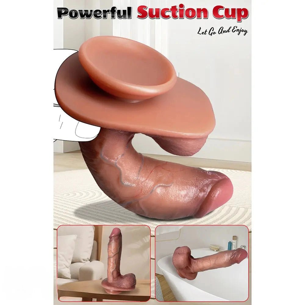 Lifelike Touch Suction Dildo - Silicone Suction Cup Dildo
