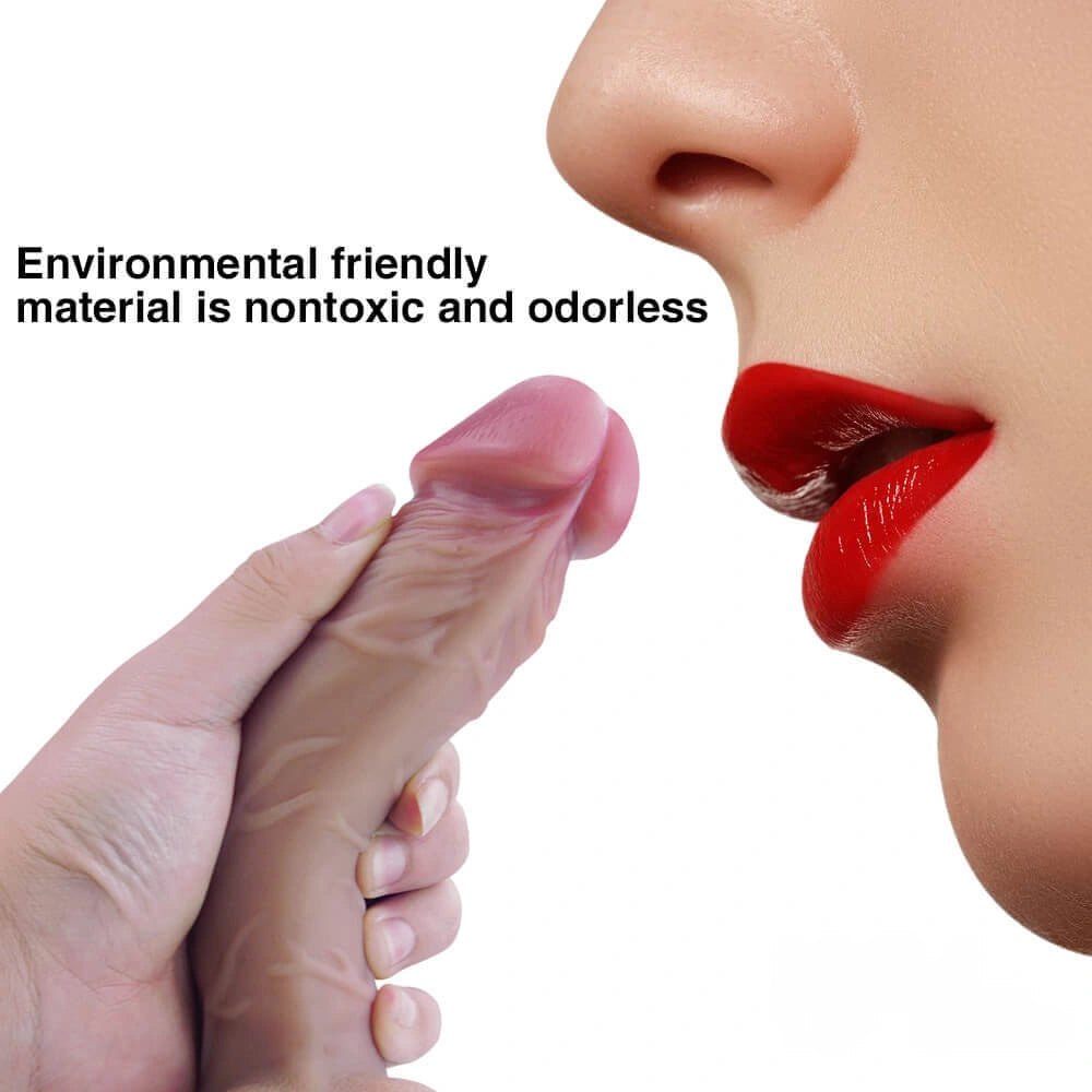 Lifelike Vein Suction Dildo - Realistic Suction Cup Dildo