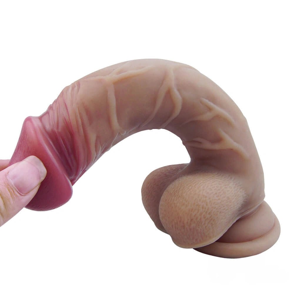 Lifelike Vein Suction Dildo - Realistic Suction Cup Dildo