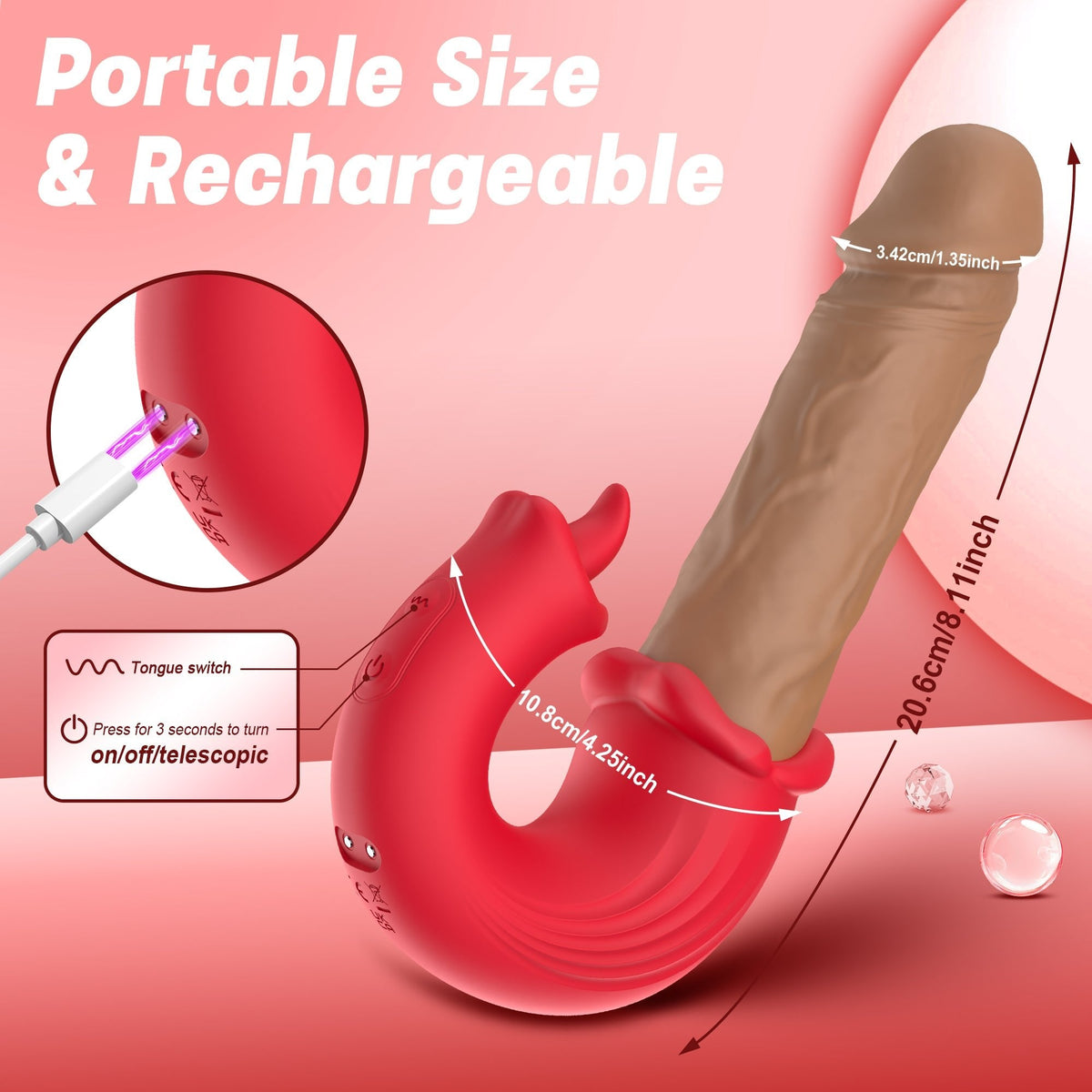 Lip Tongue Thrusting G-Spot Vibrator - Rabbit G-Spot Vibrator