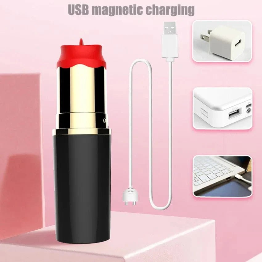 Lipstick Tongue Clit Stimulator - Clitoral Stimulator Toy