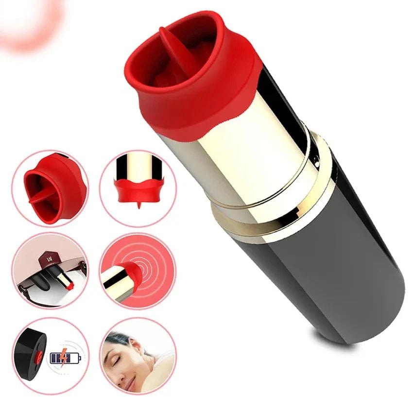 Lipstick Tongue Clit Stimulator - Clitoral Stimulator Toy