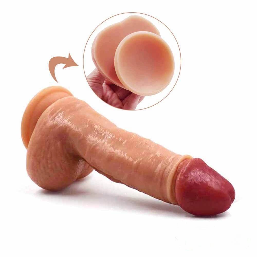 Liquid Silicone Suction Dildo 7.87in - Suction Cup Dildo