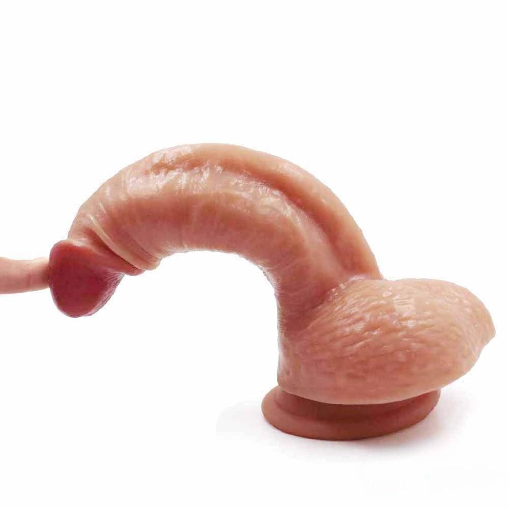 Liquid Silicone Suction Dildo 7.87in - Suction Cup Dildo
