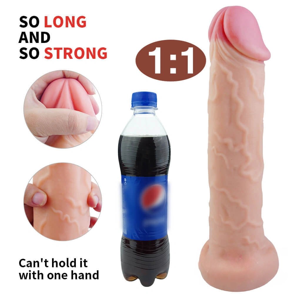 Long Thick Realistic Dildo 12in - Realistic PVC Dildo