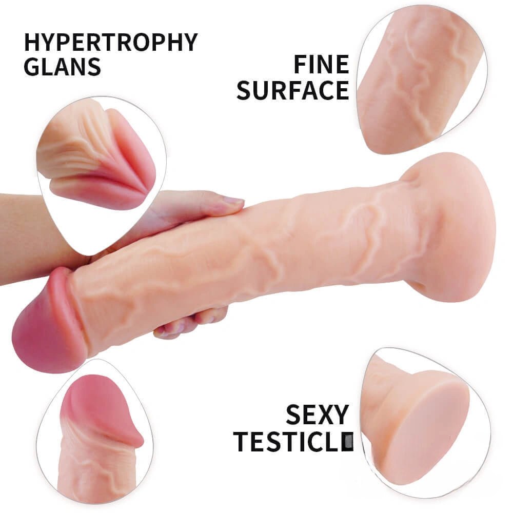 Long Thick Realistic Dildo 12in - Realistic PVC Dildo