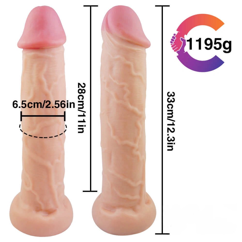 Long Thick Realistic Dildo 12in - Realistic PVC Dildo