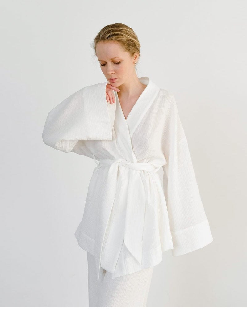 Loose Fit Gauze Pajama Set - Sexy Pajamas for Women