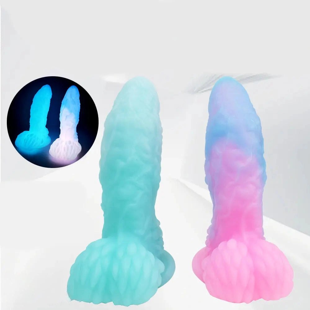 Luminous Dragon Dildo 7.48in - Dragon Dildo Glow Option